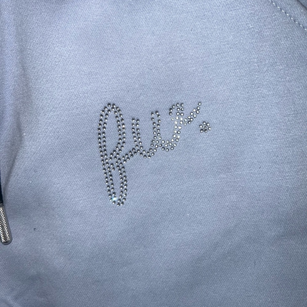 Filthy wealth blue sweatpants with rhinestone logo - Picture 2 of 8